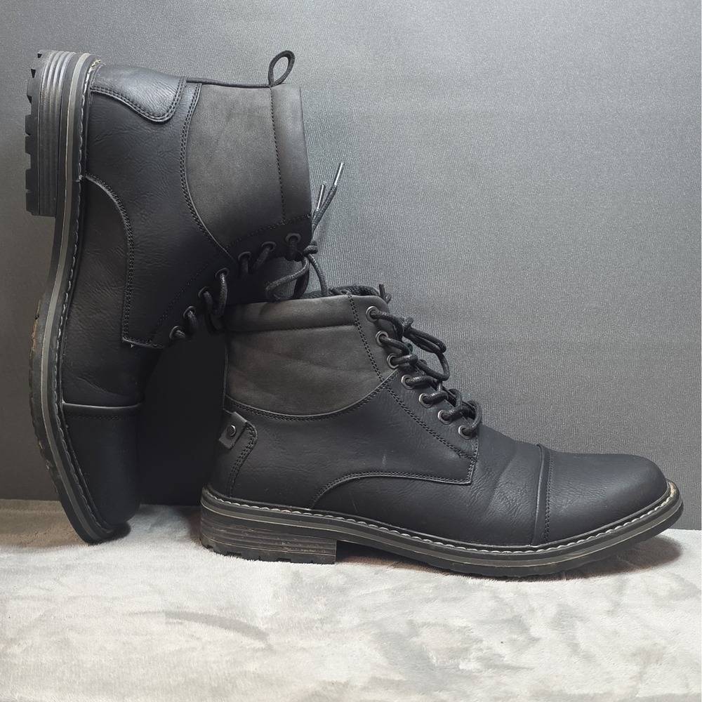 Perry Ellis Men's Dress Boots Men's Size US 10 Black Cap Toe